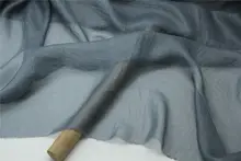 軽やかで柔らかい！微光沢の半透明シフォン生地（煙灰色・シャツや漢服用）