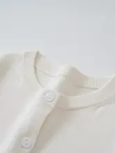 極上の柔らかさのコットンニットカーディガン【ラウンドネック・薄手・女性用】（セットアップ対応）