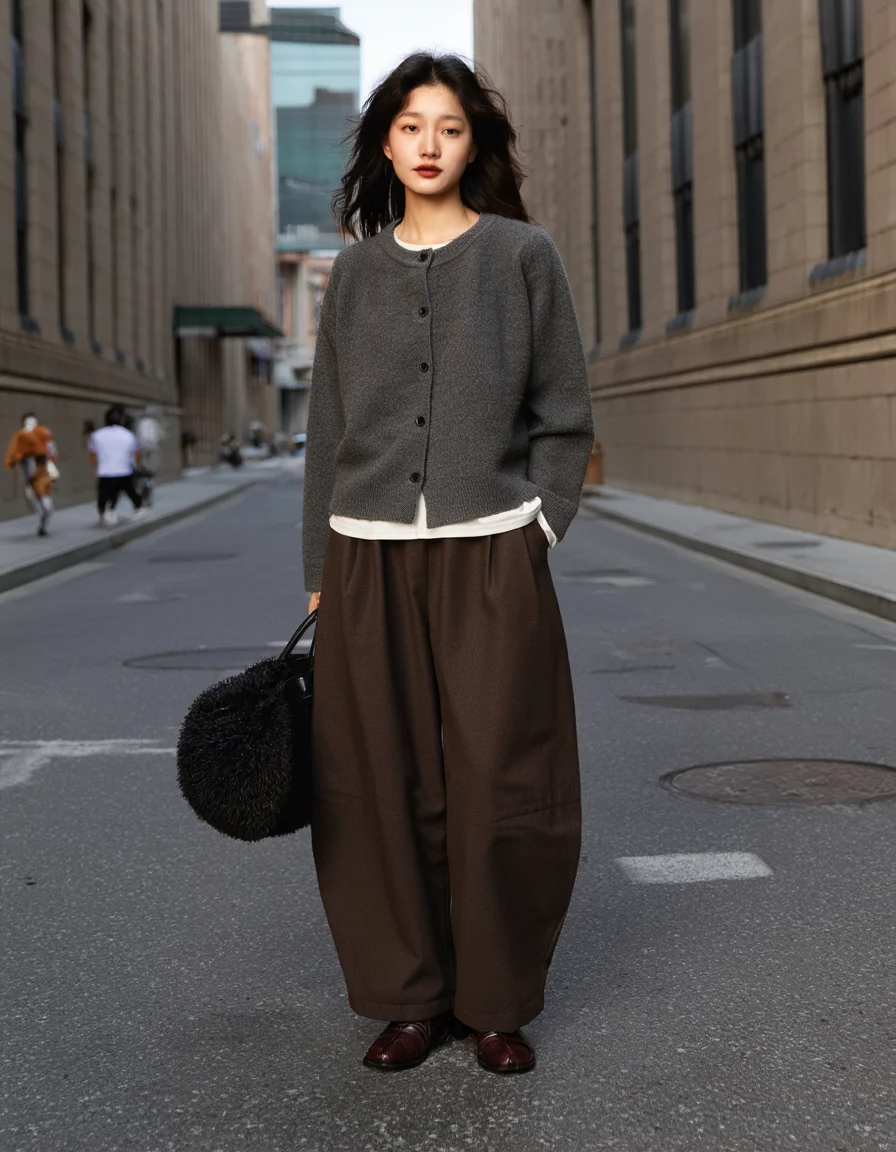 大人可愛い服 40代コーデのバランス術｜麻製サスペンダードレスで実現する自然なスタイル