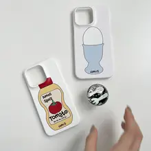 水晶流砂球デザインのスマートフォンケース【気泡付き・マグネットスタンド】