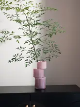 高級感のあるインテリア！ピンク色の水耕栽培フラワーベース【フレンチスタイル・テーブル装飾用】