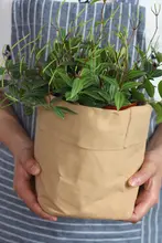 ジョジョズL. PD.fly 高級感ある仿牛皮製花盆カバー【北欧風・シンプルデザイン・家庭用】