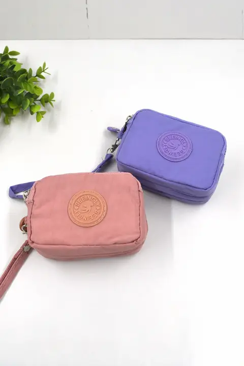 シンプルな布製マルチポケットミニクラッチバッグ【大容量・キャンバス】（セットアップ対応）