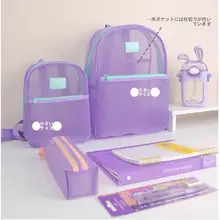 オーリーヤン 透明メッシュリュックサック【小学生用・大容量・夏用・軽量・シンプルデザイン】