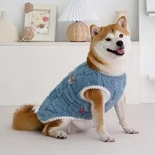 犬用冬用厚手ベスト【柴犬・コーギー・テディ・毛が抜けにくい・保温】