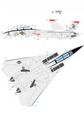 グラマンF14Aトムキャット 舰載戦闘機模型【一部塗装済み・詳細再現】