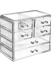 アクリル製引き出し収納ボックス【ネイル用品・化粧品整理・文具・マスク用】