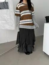 アーティスティックな重ね着対応！レースデザインのフリル付きカジュアルパンツ（セットアップ対応）