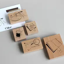 木製スタンプ ゴム印 オリジナルデザイン 可愛い 手帳デコ 文具 「moodtape.」