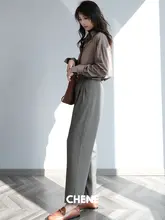 秋用ウール製チュニックパンツ【スリムフィット・デザイン・テーパード】（セットアップ対応）