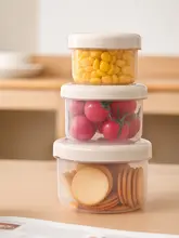 食品用保鮮ケース【円形・密閉型・フルーツや調味料収納に最適】