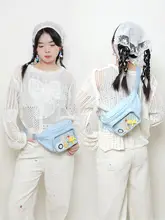 痛バッグ ぬいぐるみバッグ コンパ  クト 斜め掛け ウエストポーチ チェストバッグ サイクリング スポーツ 通学 レディース 可愛い