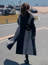 優雅なデザインのロングウールコート【秋冬用・高級感・ひざ丈・女性用】