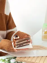 ケーキボックス 持ち運び用 透明 層状 カット 零食 三角形