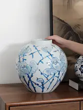 ヴィンテージ風陶器花瓶【新中式・デスクトップ装飾用・高級感】