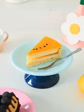 フルーツプレート 脚付き メラミン スナックトレイ パステルカラー 家庭用 リビング ティータイム お茶菓子 ホテル レストラン 「XEMO」