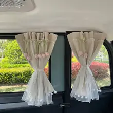 プル式電動サンシェード【二重扉対応・子供用・車内用・断熱・プライバシー保護】（セットアップ対応）