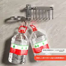 多機能トイレブラシホルダー【穴あけ不要・壁掛け式・スペースアルミ製】（セットアップ対応）
