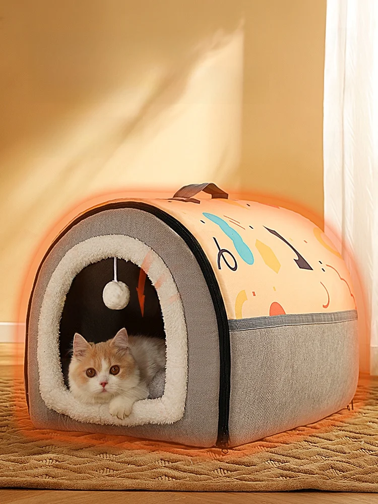 冬用加厚閉じた猫用ハウス：一人暮らしに最適な暖かさと安全感の実証