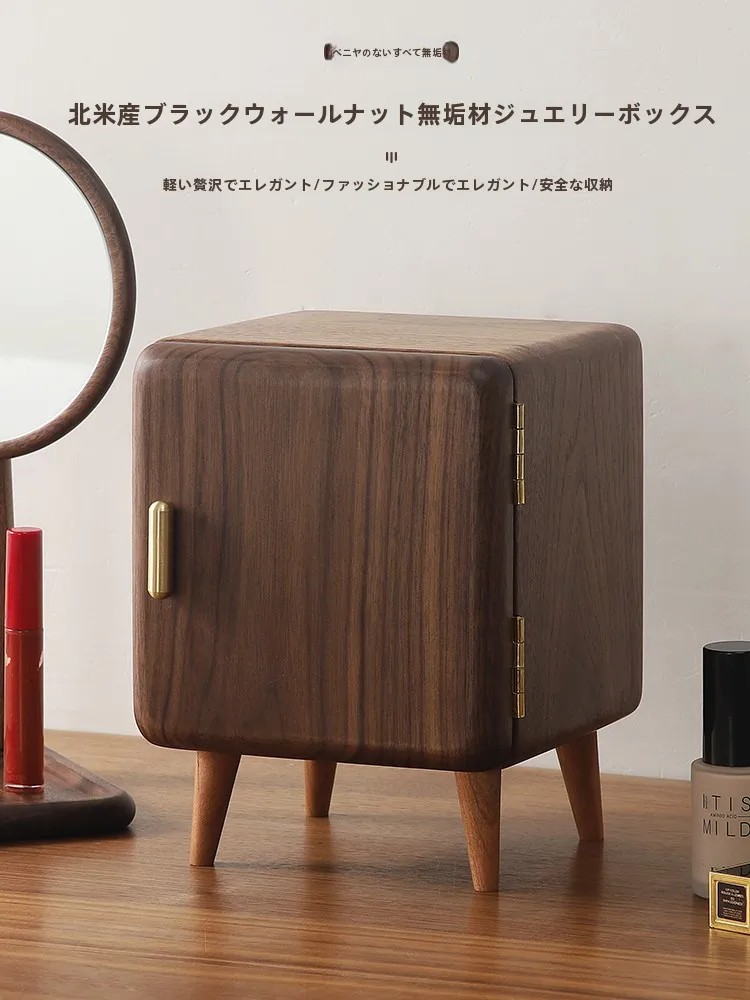 北米産ブラックウォールナット製ジュエリーボックス：アクセサリー収納の見せないデザインと高級感を実現