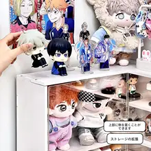 デスク改造に最適！ミニコーナーキャビネット【卓上収納・可愛いフィギュアディスプレイ用】