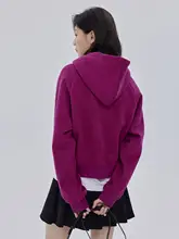 ふんわりフード付きパーカー【長袖・ゆったり・加毛・ローズピンク】（セットアップ対応）