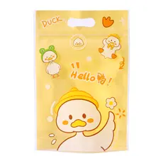 かわいいアヒルデザインの子供用スナック袋【密封タイプ・DIY・手作りお菓子収納用】