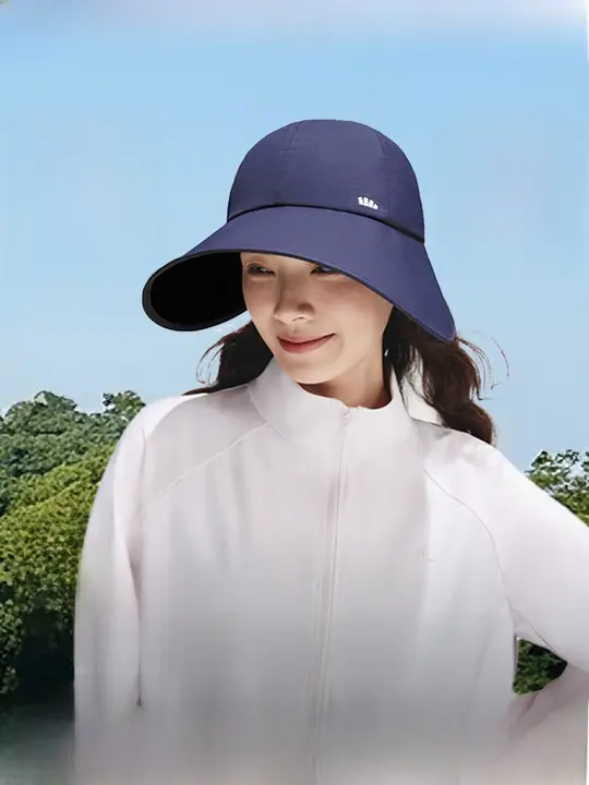 広いつばのUVカットキャップ【通気性・夏用・女性用】
