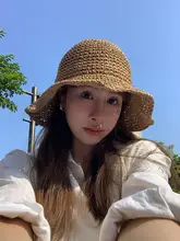 バケットハット 麦わら帽子 レディース 無地 手編み かぎ針編み 着回し おしゃれ リゾート お出かけ 夏