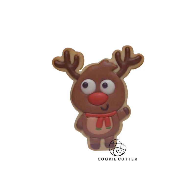 クリスマス用サンタクロースとトナカイ クッキー型：デコレーション動画付きで簡単なホームデコレーションを実現