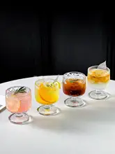 宝石模様の高脚グラス【ジュース・カクテル・果茶用】