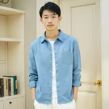 春季用 コットン製 ライトウェイト 長袖 チュニックシャツ【ストライプ・ゆったりシルエット】