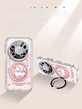 360度回転スタンド付きスマートフォンケース【かわいいデザイン・全包カバー・ネックストラップ付き】