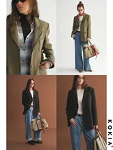100%ウール ダブルフェイス 毛糸トリミングのクラシックシルエットウールジャケット