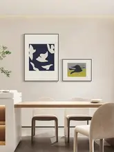 モダンデザインの抽象アート壁画【シンプル・黒白・食堂用】