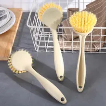 鍋用ブラシ キッチン用具 シンクとコンロ用のロングハンドルブラシ