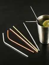 再利用可能な304ステンレスストロー【エコフレンドリー・クリエイティブデザイン・ミルクティー用】