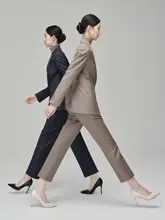 セットアップ スーツ パンツセット 春 おしゃれ 高級 ウール モード 三色展開