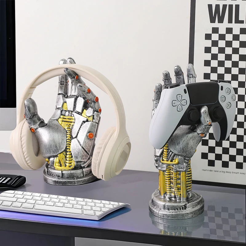 サイバーパンク機械手の置物：アシュラゲームコントローラー用スタンドの実用性とデザイン解析