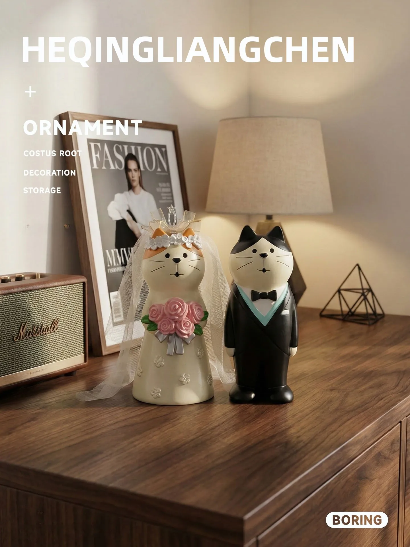 結婚式用猫の飾り人形：エレガントな香薰トレイ付き贈り物の選び方
