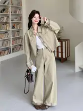 春季のトレンド！チェック柄のジャケットとワイドパンツ【ファッションデザイン・カジュアル】（セットアップ対応）
