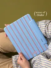 iPad用 ケース ストライプ柄 マグネット式 ヴィンテージ カバー 「Ufology」