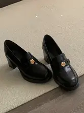 レディース ヴィンテージ風 厚底ローヒールローファー【一足で履ける・春用】