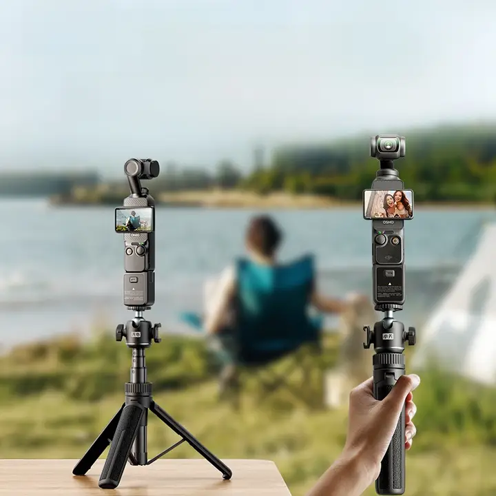 ミニ三脚 卓上 スマホスタンド 自撮り棒 手持ち ポータブル ミラーレスカメラ 撮影 「DJI」 「g7x2」 「ZV-E10」