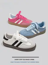 レトロデザインの厚底スニーカー【カジュアル・学生向け・白】（セットアップ対応）