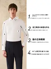 極上の柔らかさの無地長袖シャツ【ビジネス・抗皺・ホワイト】