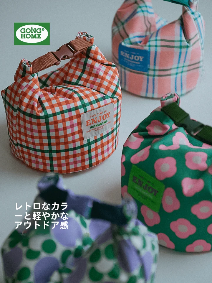 ランチバッグ お弁当袋 手提げ 斜め掛け 丸型 防水 通勤 通学 携帯用