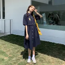刺繍入り半袖ワンピース【ゆったりシルエット・夏用・カジュアル】（セットアップ対応）