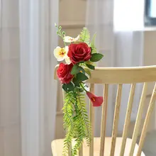 結婚式用チェアバックフラワーブーケ【造花・アウトドアイベント・装飾用】