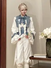 3点セット レディース オリジナル プリンス系 ロリータ ウエストコルセット ジャケット トップス パンツ 騎士風